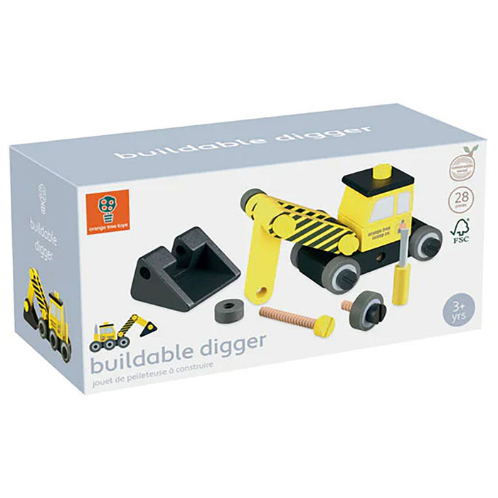 Orange Tree Toys Wooden Buildable Digger 