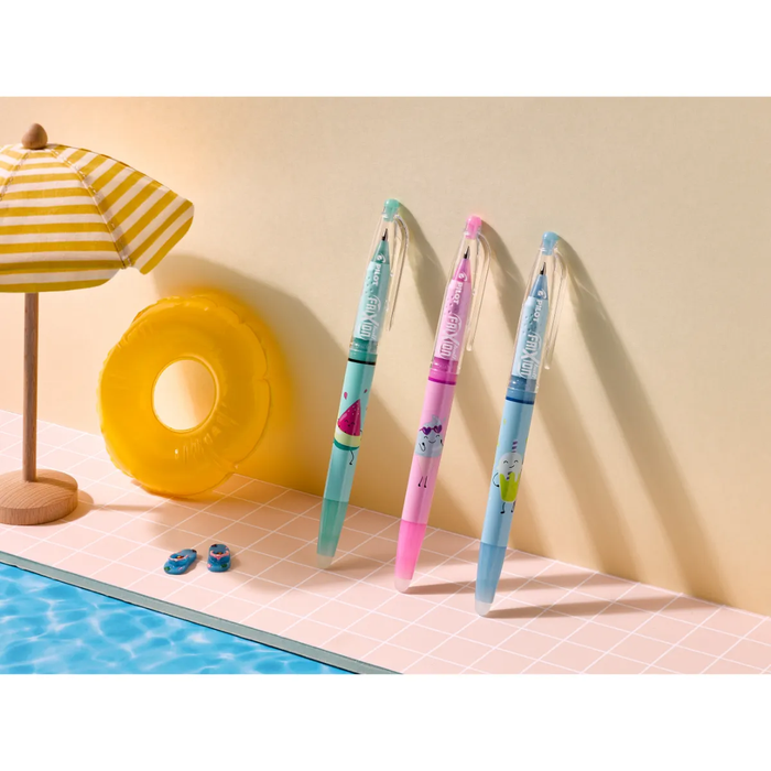 Pilot FriXion Ball Medium Line Pool Party Soft Blue Ink Pen