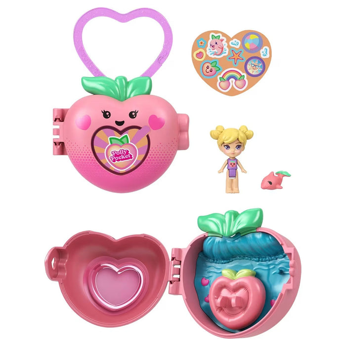 Polly Pocket Fruit Friend Reveal Peach Playset