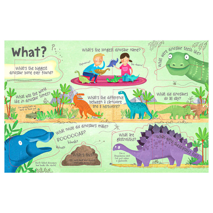 Usborne Questions and Answers about Dinosaurs Lift-the-Flap Book