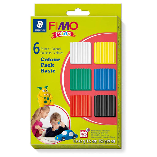 Staedtler FIMO Kids Oven-Bake Modelling Clay Colour Pack Basic 252g