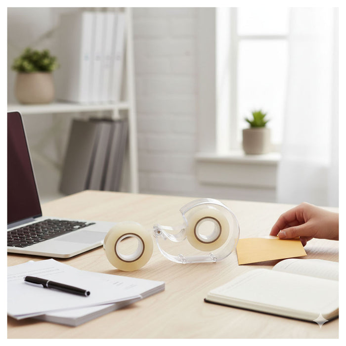 Tape Dispenser Set  3 x 18mm Clear Tape