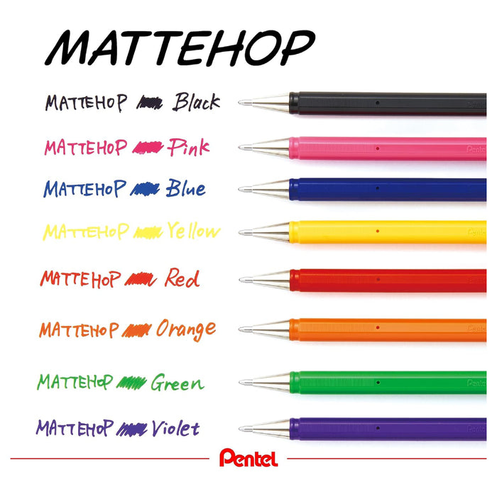  Pentel Mattehop Original Gel Rollerball Pens (7 Pack)