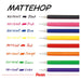  Pentel Mattehop Original Gel Rollerball Pens (7 Pack)