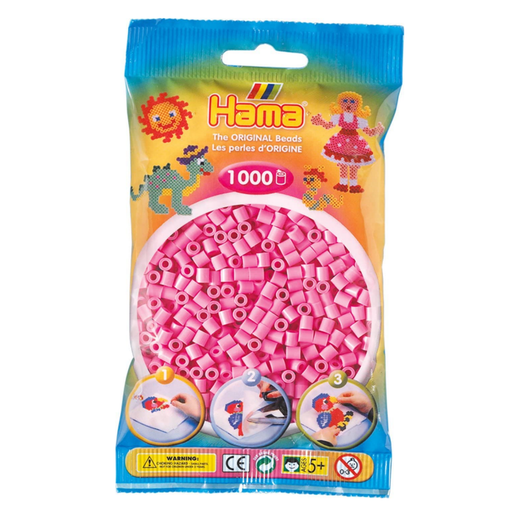 Hama Midi Beads Pastel Pink 1000 Piece Pack