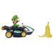 Super Mario Spin Out Luigi Kart with Banana