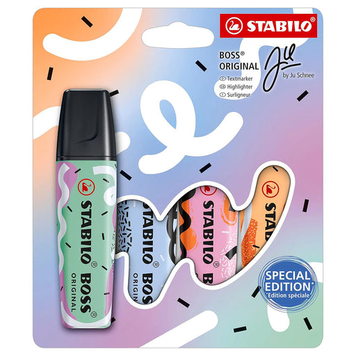 STABILO BOSS ORIGINAL Ju by Ju Schnee Special Edition Highlighters (4 Pack)