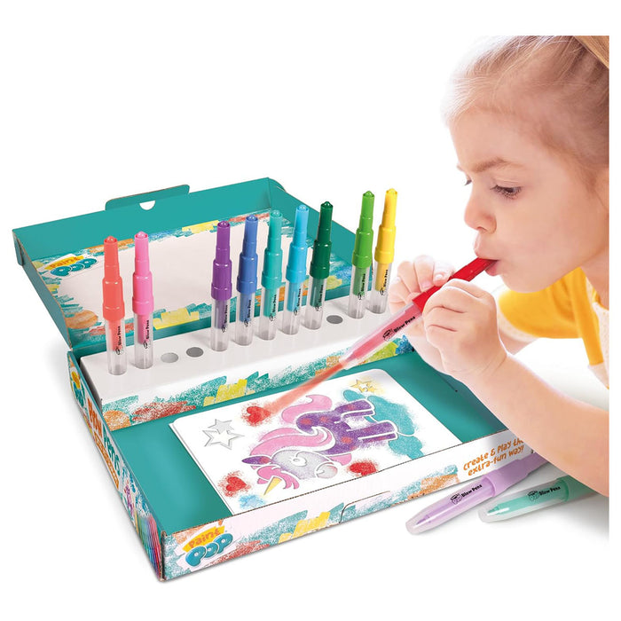 Paint Pop Blow Pens Spray Art Station Set