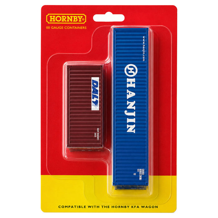 Hornby Dal & Hanjin OO Gauge Containers Era 11