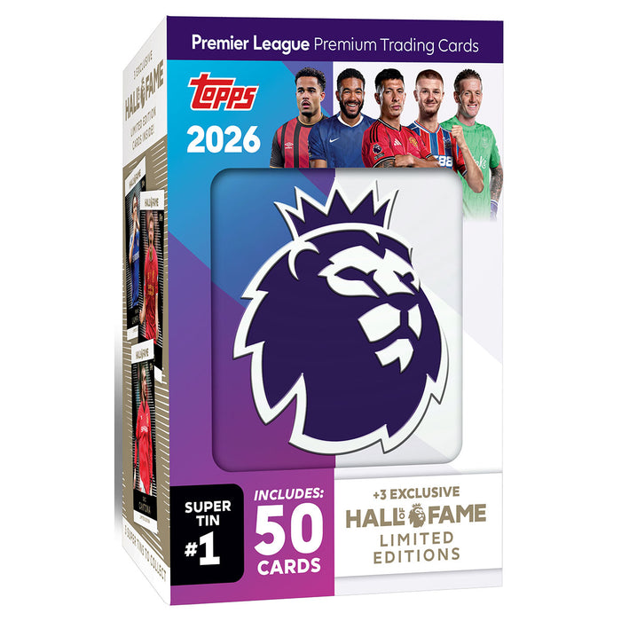 Topps Premier League 2025/26 Premium Trading Cards Super Tin #1 Hall of Fame