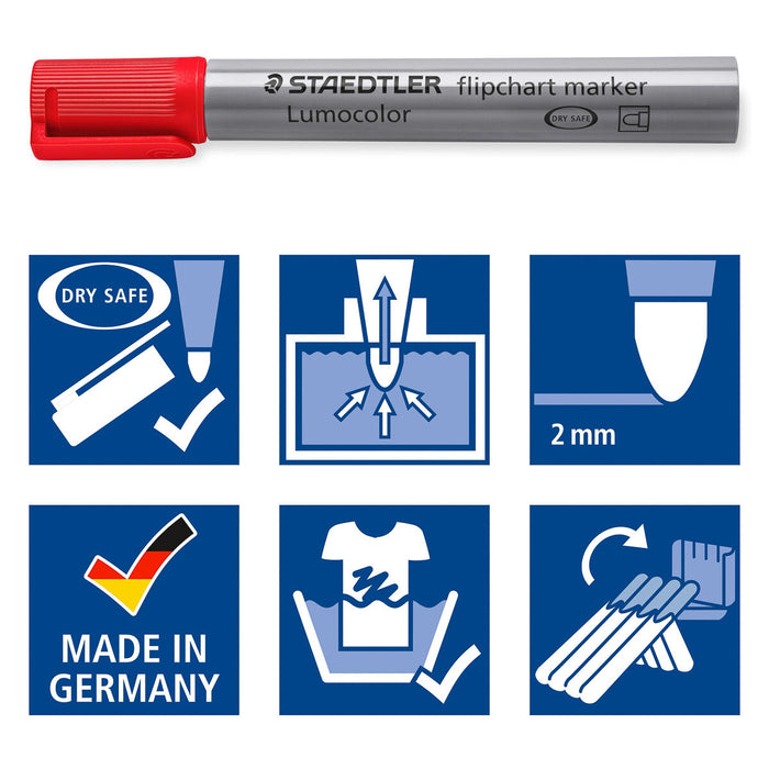 Staedtler's Lumocolor Flipchart Marker Pens (6 Pack)