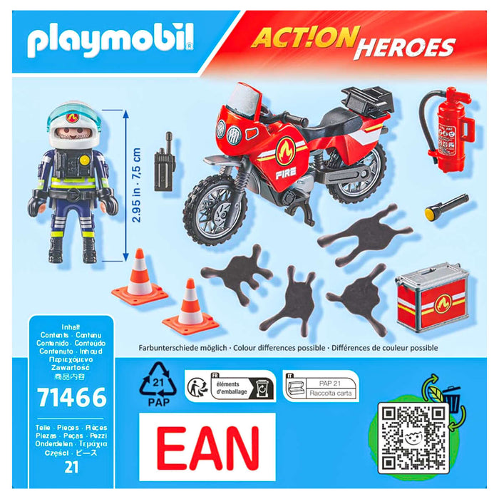 Playmobil Motorcycle & Oil Spill Incident Playset