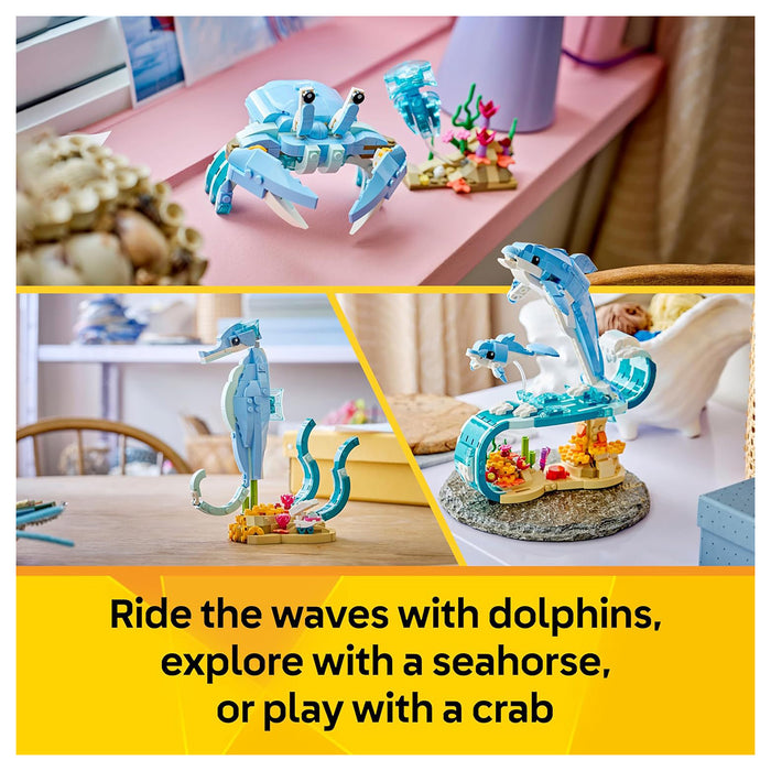 LEGO Creator 3 in 1 Sea Animals: Beautiful Dolphins Building Set