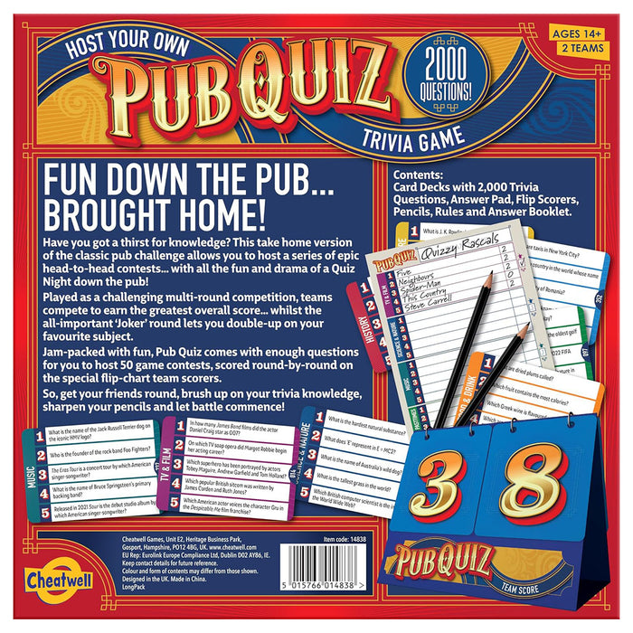 Host Your Own Pub Quiz Trivia Game