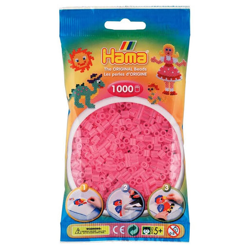 Hama Midi Beads Translucent Pink 1000 Piece Pack