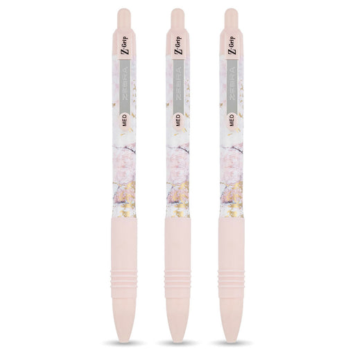 Zebra Pen Z-GRIP Smooth Glam Black Ink Ballpoint Pens 3pk
