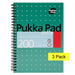 Pukka Pad A5 Jotta Metallic Notebook 200 pages 80gsm Wirebound Ruled Pack of 3