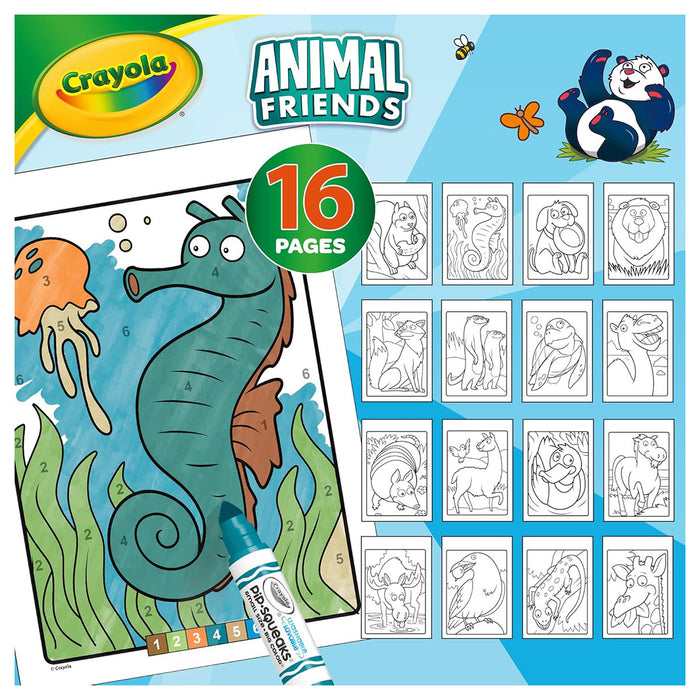 Crayola Colour by Number Animal Friends Book