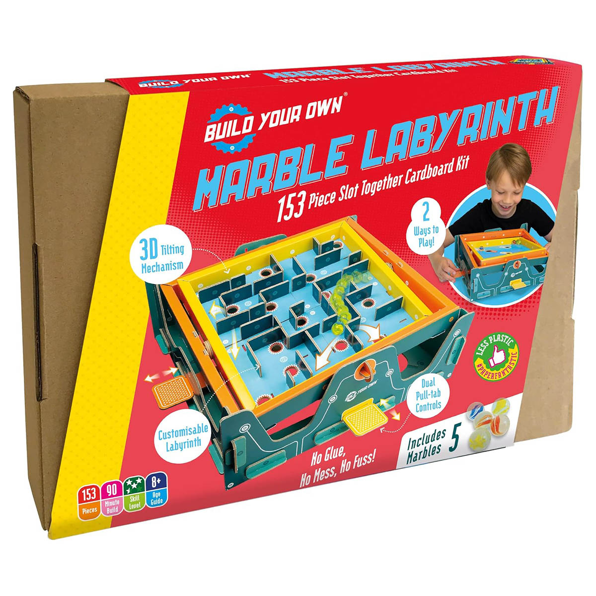 Slot Labyrinth Build Your Own Marble Labyrinth Slot Together Cardboard Kit — Booghe