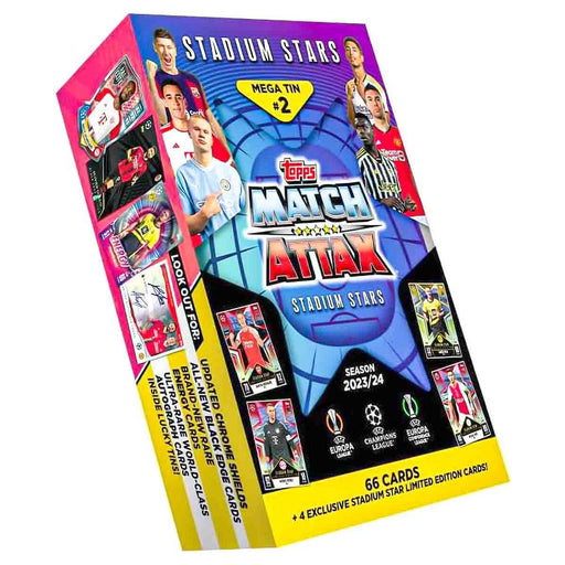 Topps Match Attax Trading Card Game 2023/24 UEFA Mega Tin (styles vary)