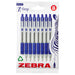 Zenra Z-Grip Ballpoint Pens with Blue Ink (8 Pack)