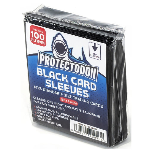 Black Trading Card Sleeves Protectodon (100 Pack)