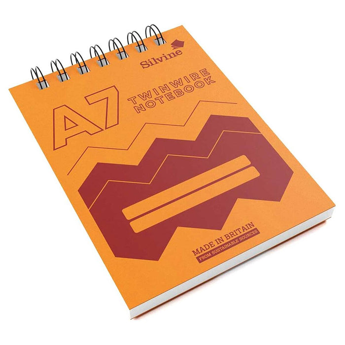 Silvine A7 Twin Wire Notebook Lined Assorted Colours (20 Pack - styles vary)