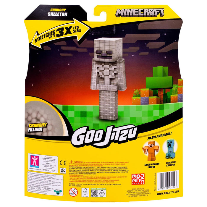 Goo Jit Zu Minecraft Crunchy Skeleton Stretch Figure