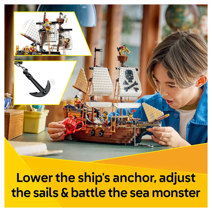 LEGO Creator 3 in 1 Iconic Pirate Ship Building Set