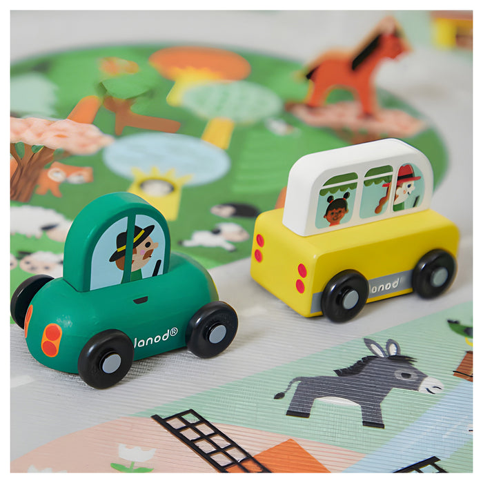 Janod Cross Roads Countryside Wooden Small Car