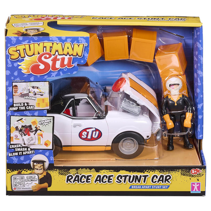 Stuntman Stu Race Ace Stunt Car Break Apart Stunt Set