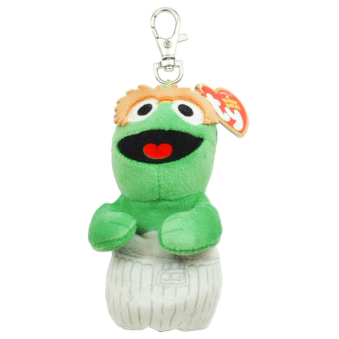 Ty Beanie Babies Sesame Street Oscar the Grouch Plush Key Clip 