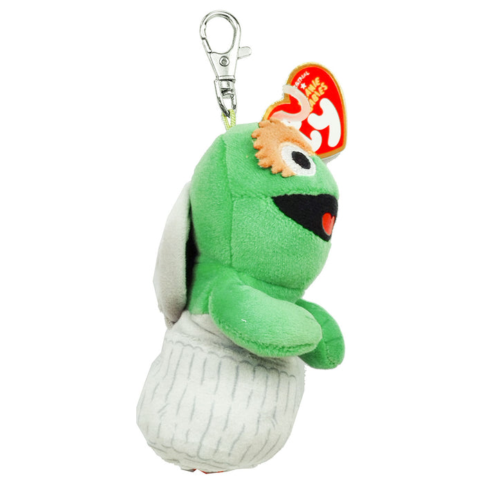 Ty Beanie Babies Sesame Street Oscar the Grouch Plush Key Clip 