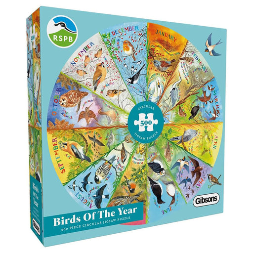 Gibsons RSPB Birds of the Year 500 Piece Circular Jigsaw Puzzle