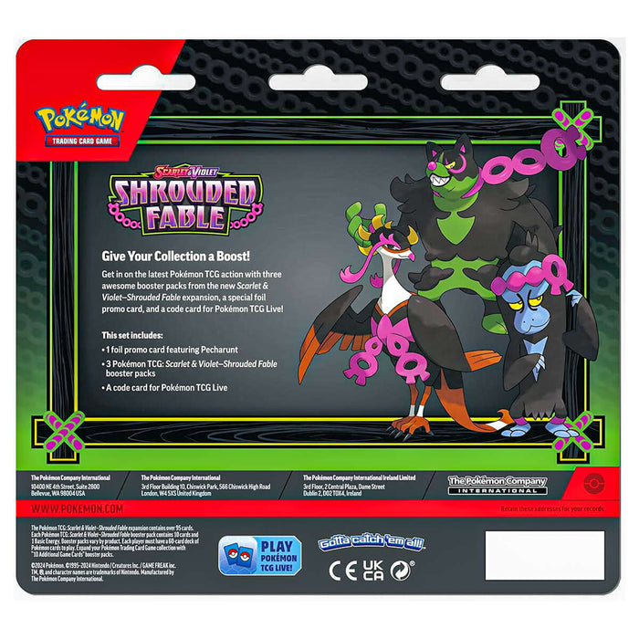 Pokémon TCG: Scarlet & Violet: Shrouded Fable 3-Pack Blister - Pecharunt
