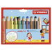 STABILO woody 3 in 1 Multi-talented Pencils + Sharpener (10 Pack)