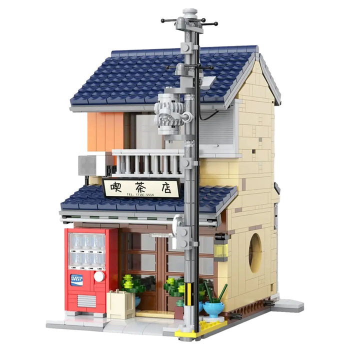 CaDA Japanese Kissaten Tea Shop 1200 Piece Building Set
