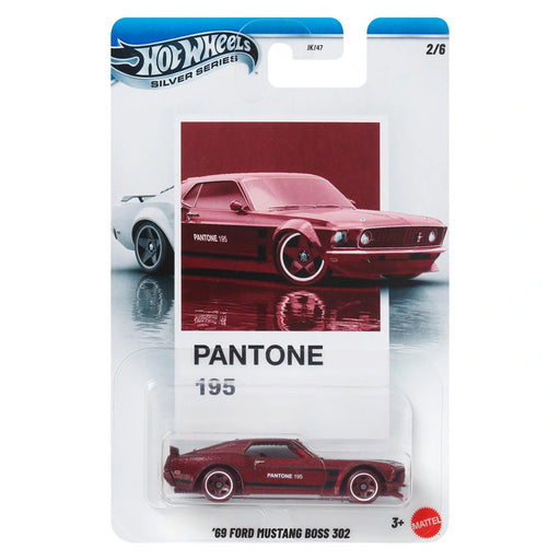 Hot Wheels Silver Series Pantone 195 '69 Ford Mustang Boss 302 Car (2/6)