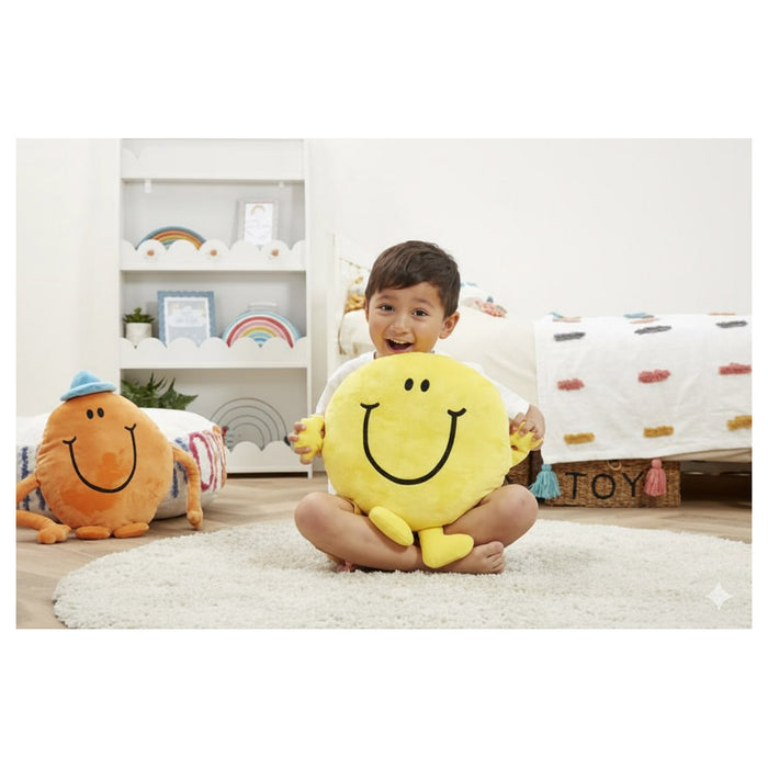 Mr. Men: Mr. Happy Large Cushion — Booghe