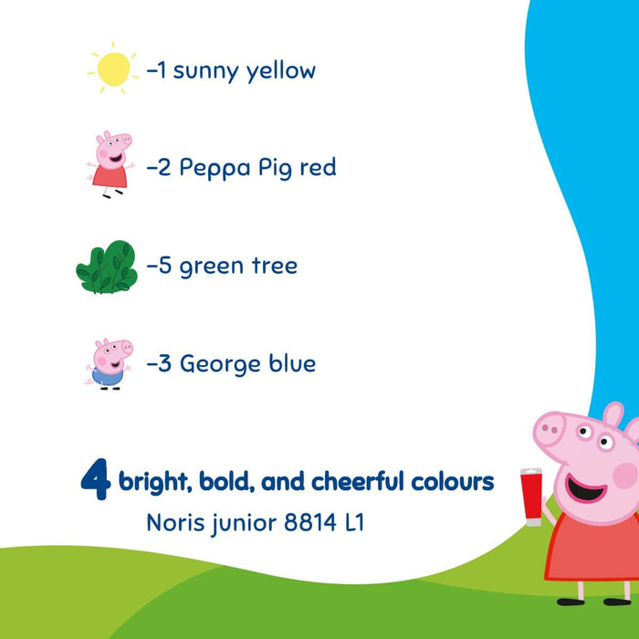 Staedtler Peppa Pig Noris Junior Finger Paints (4 Pack)