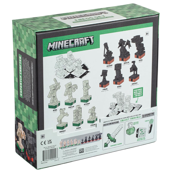 Minecraft Chess Set- Overworld Heroes vs Hostile Mobs