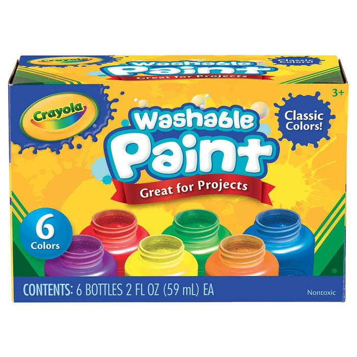 Crayola Washable Project Paint Classic Colours (6 Pack)