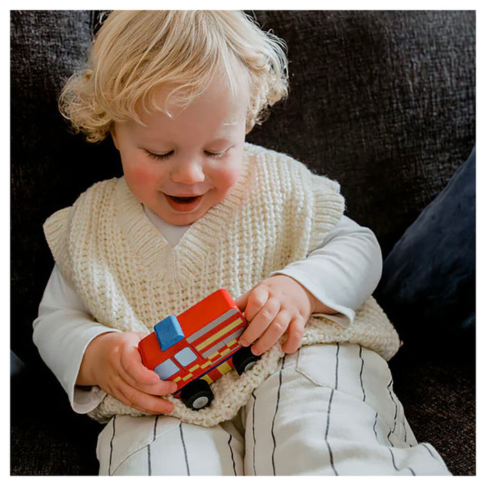 Orange Tree Toys Wooden Fire Engine