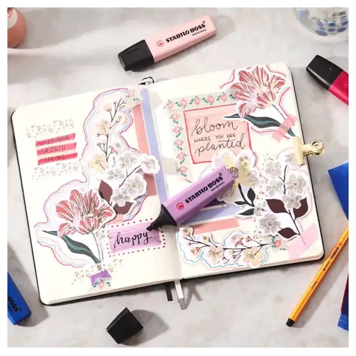 STABILO BOSS ORIGINAL NatureCOLORS Wildflower Edition Highlighter (4 Pack)