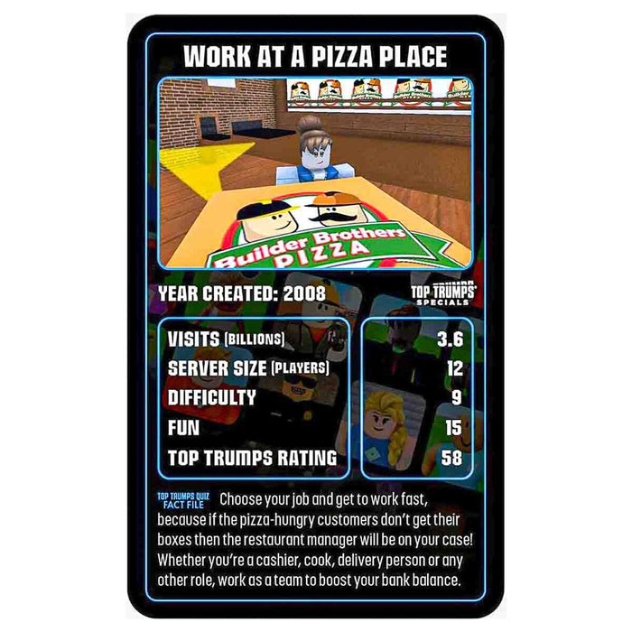 The Independent and Unofficial Guide to Roblox Top Trumps Specials Card Game