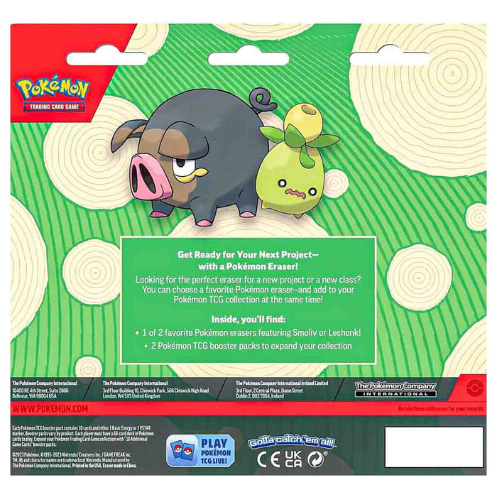 Pokémon Trading Card Game: Back to School Eraser Blister Pack - Lechonk