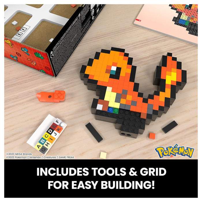 Mega Pokémon Charmander Pixel Art Building Set