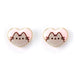 Pusheen the Cat Pink Enamel and Gold Heart Stud Earrings