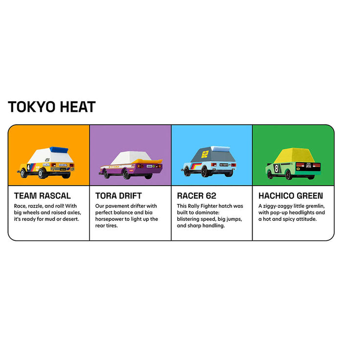 CandyCar Toons Tokyo Heat 4-Car Assortment Pack