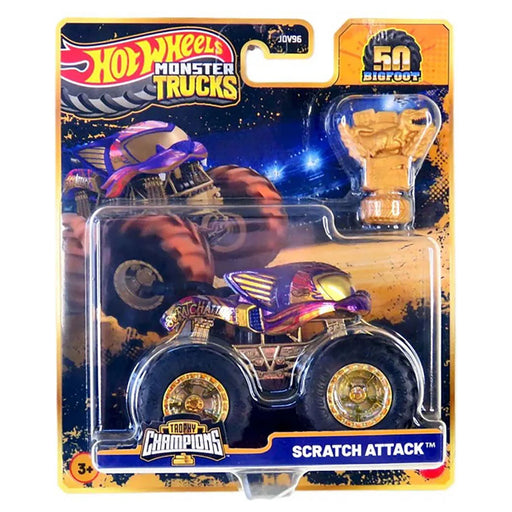 Hot Wheels Monster Trucks Trophy Champions Scratch Attack Vehicle